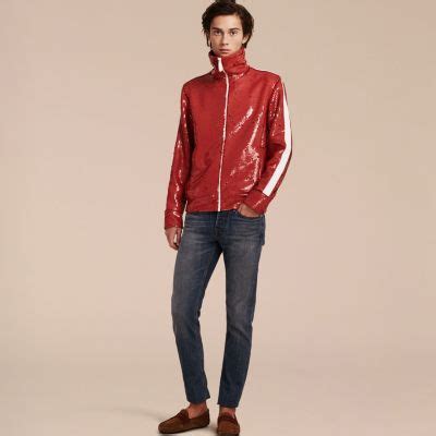 burberry sequin track jacket|burberry cashmere jacket.